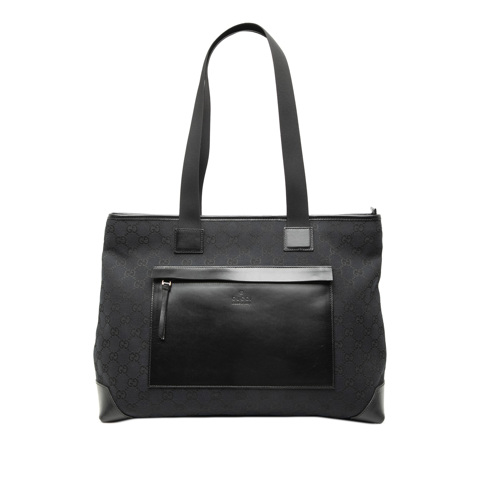 Gucci Gg Canvas Tote Pre-Loved Black #316765g64b